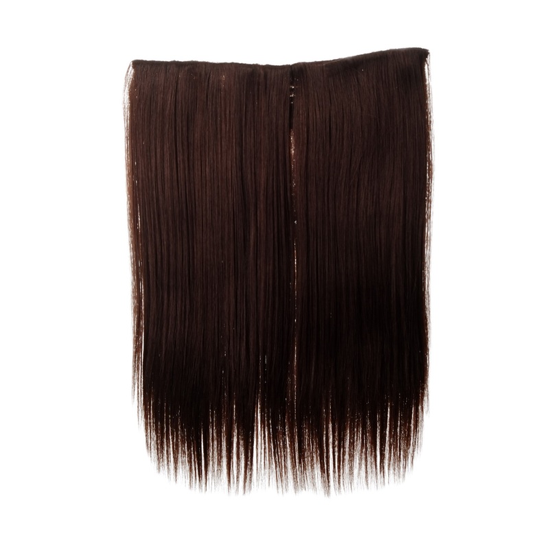 Hairpiece Hair Extension 5 Clips Straight Brown Mahogany Brown L30173-33