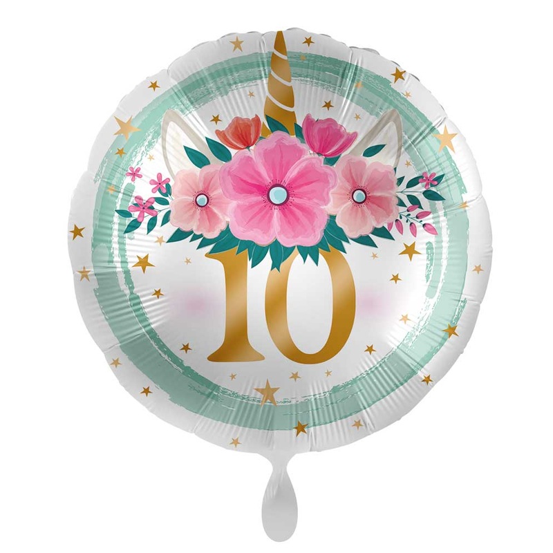 10th birthday balloon boho unicorn 71cm