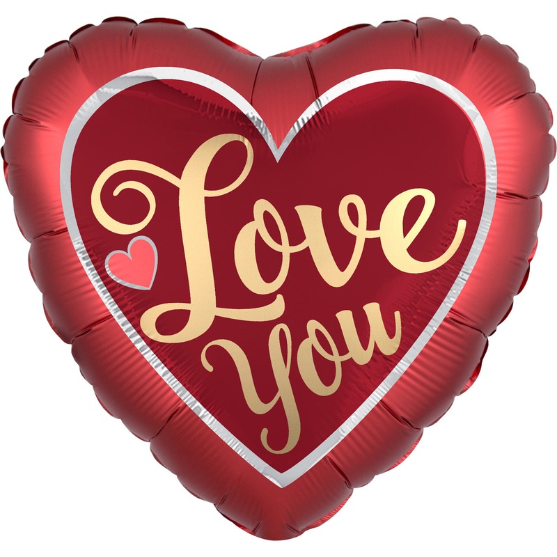 Love night heart balloon 43cm