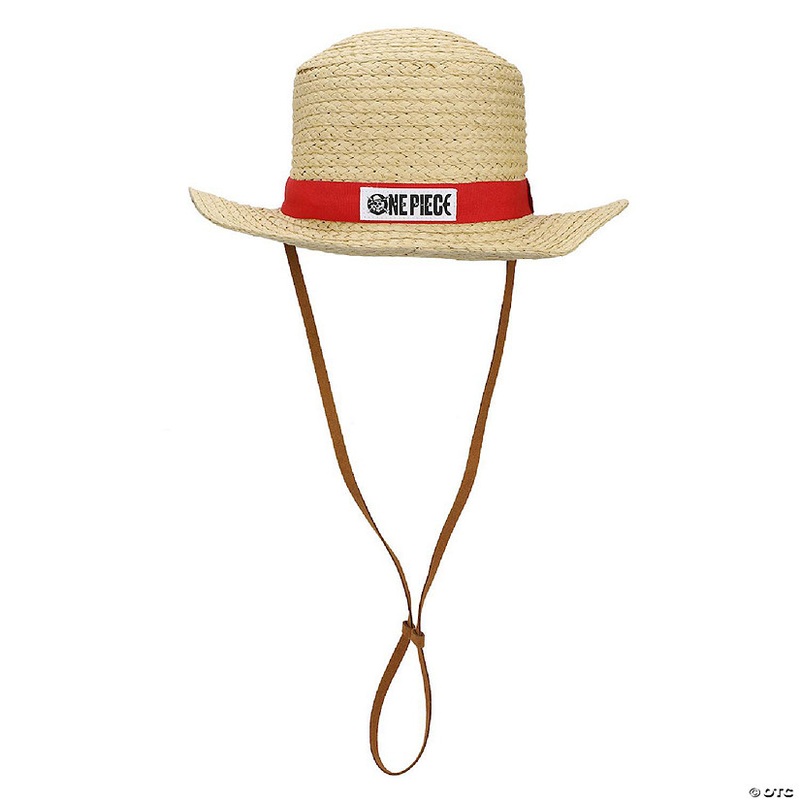 One Piece Luffy Cosplay Straw Bucket Hat With Chin Rope