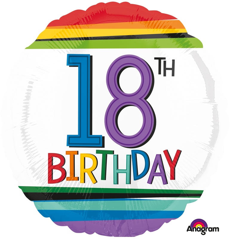 Rainbow Happy Birthday 18, 43cm