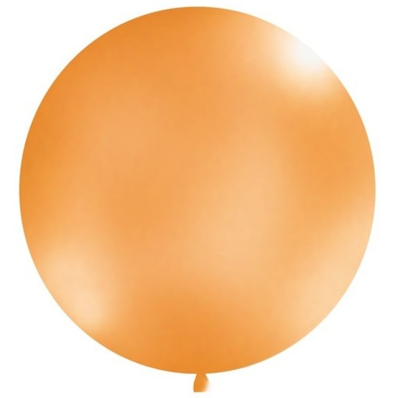 XXL metallic balloon party giant orange 1m
