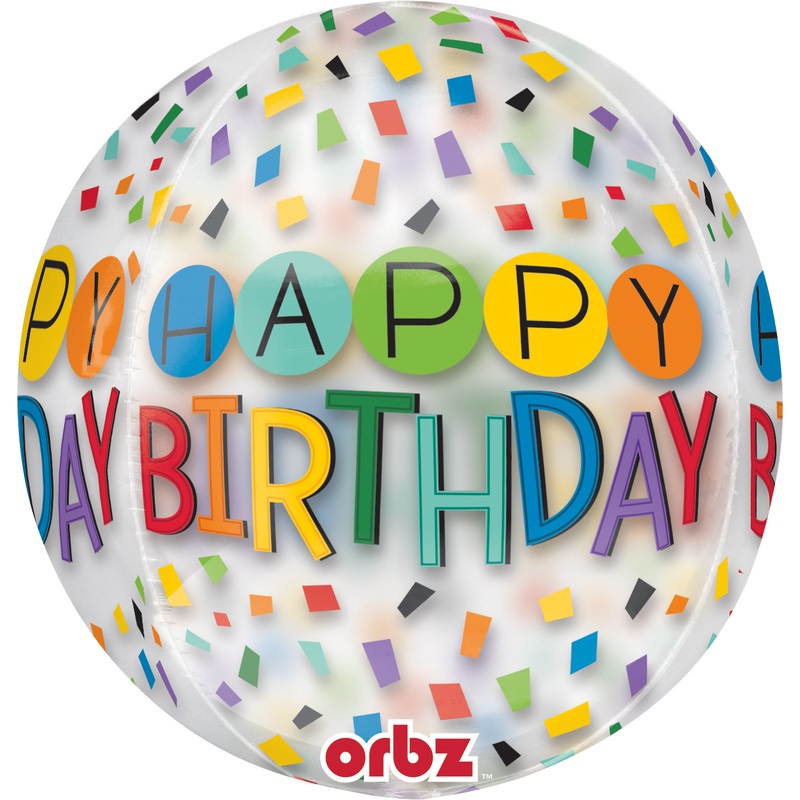 Ball balloon confetti birthday greetings