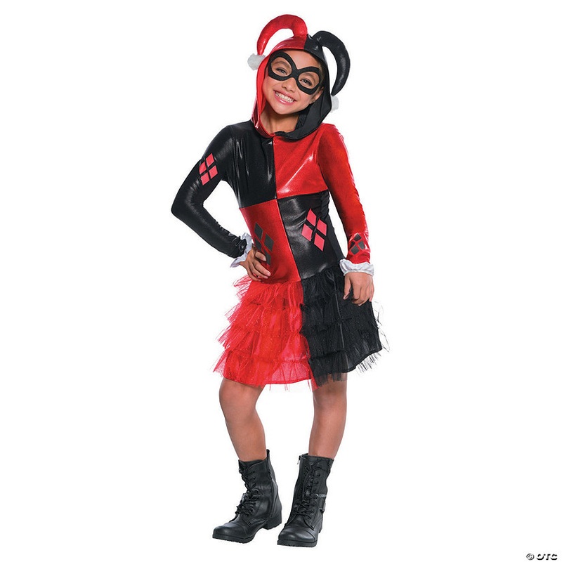 Girl’s Batman Harley Quinn Hooded Dress Costume