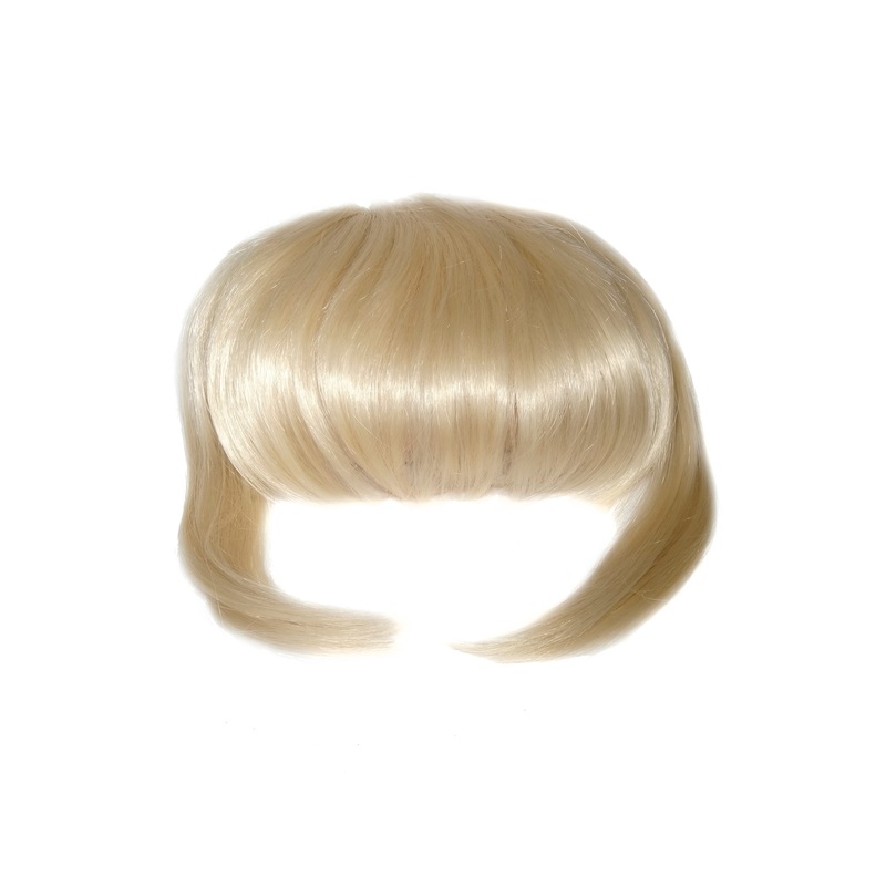 Hair Piece Clip in Bangs Fringe long framing strands light blonde TYL3061-88