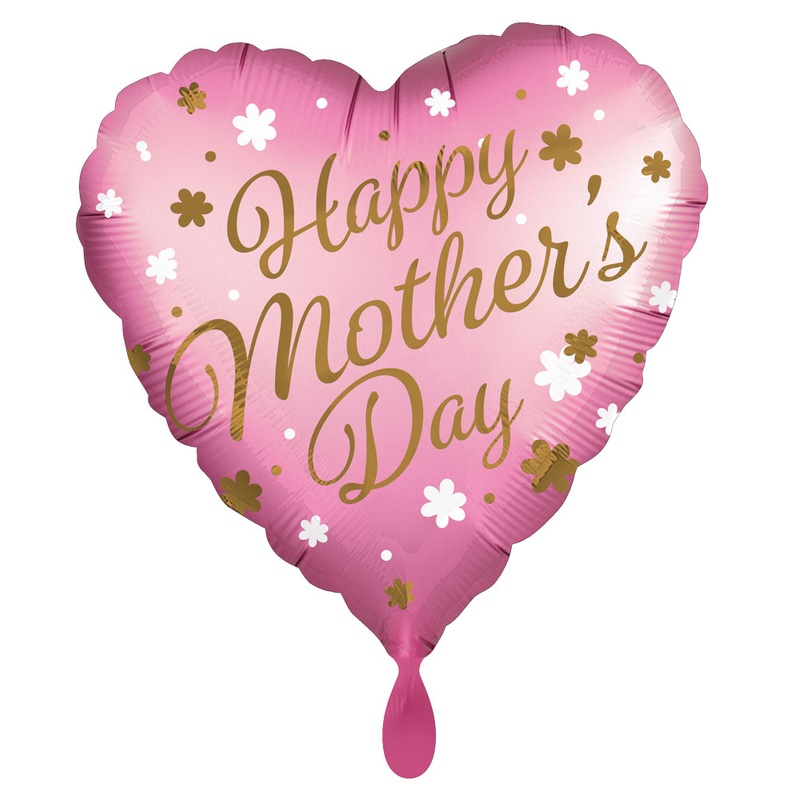 Happy Mothers Day Heart Foil Balloon 45cm