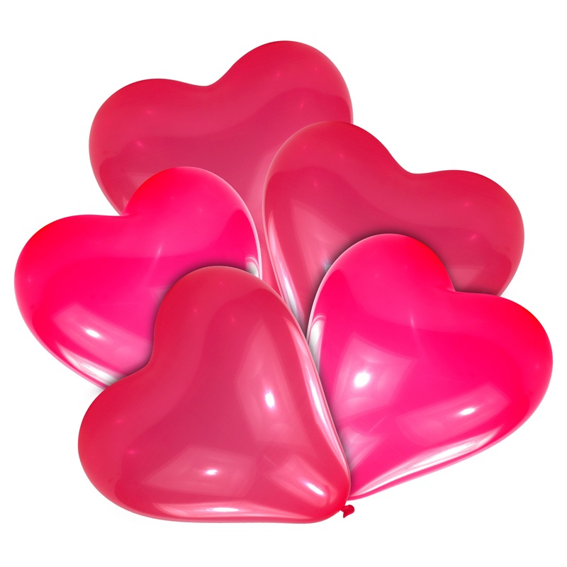 10 heart balloons Harmony red 20cm