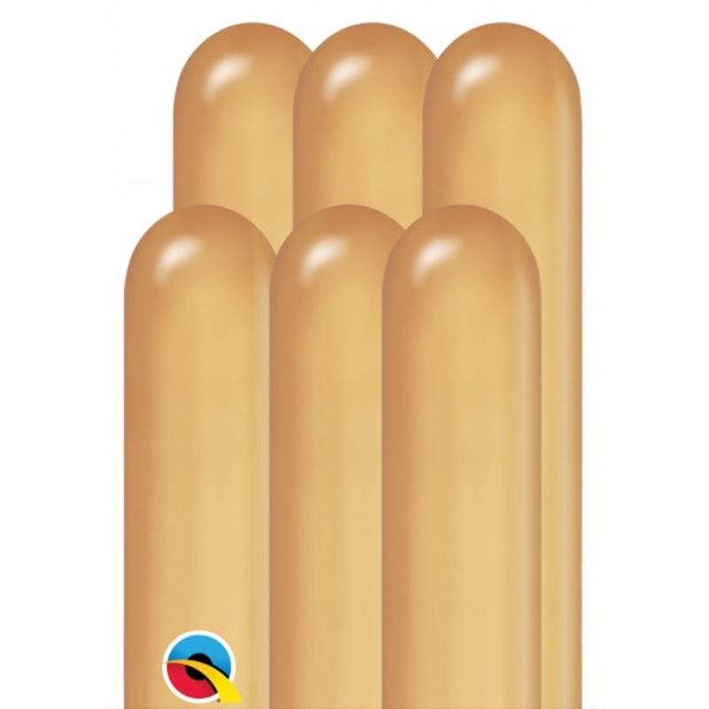 100 metallic modeling balloons gold 1.5m