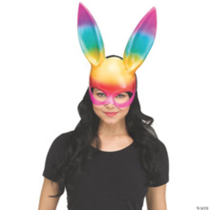 Adult Rainbow Bunny Mask