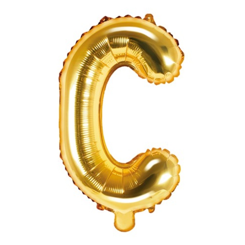 Foil balloon C gold 35cm