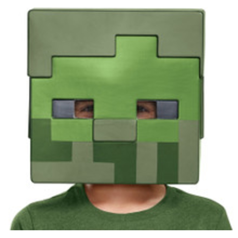 ZOMBIE MNCRFT HALF MASK CHILD