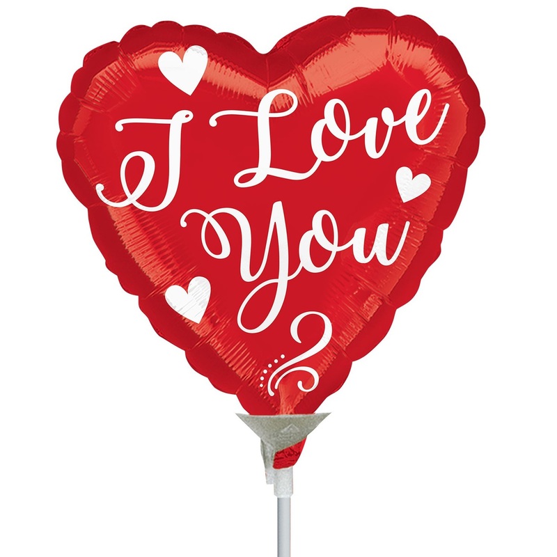 Classic I love you stick balloon 23cm