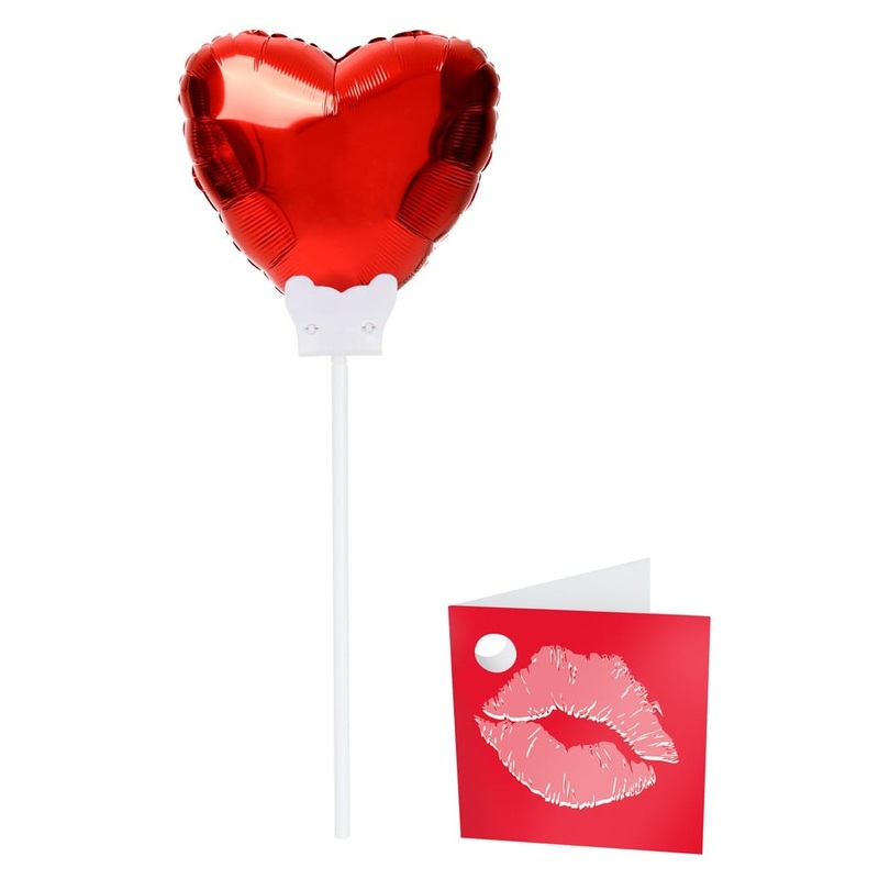 Heart stick balloon love greeting