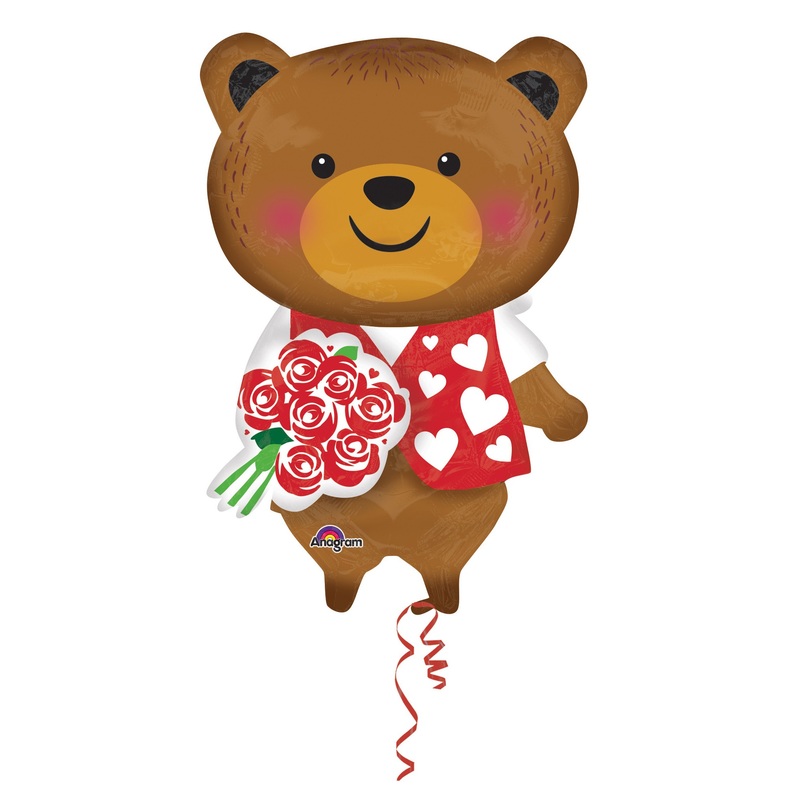 Rosenkavalier Bear Bruno Ballon 48 x 73cm