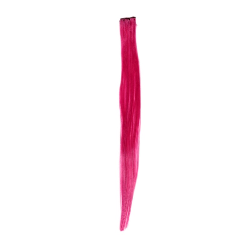 1 Clip-In Extension Strand Straight 45 cm Dark Pink YZF-P1S18-T2127