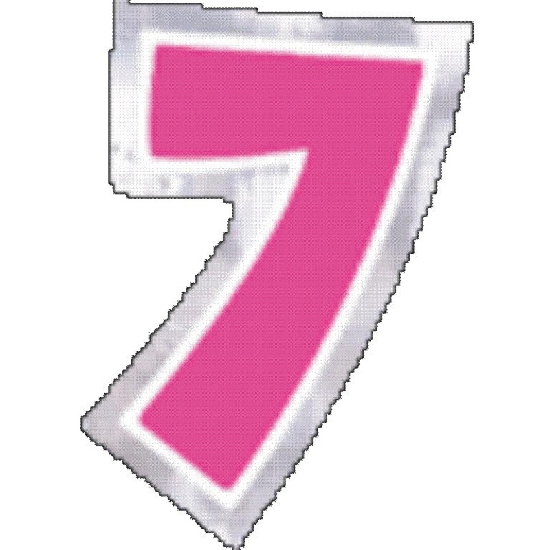 48 balloon stickers number 7