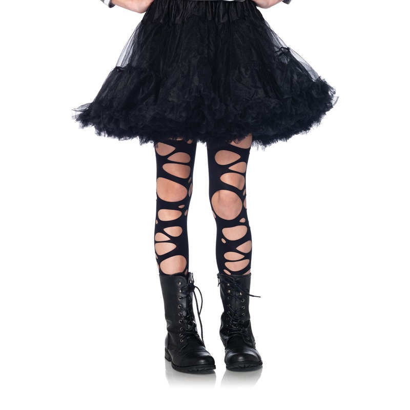 Girls’ Tattered Tights Large|Large|X-Large