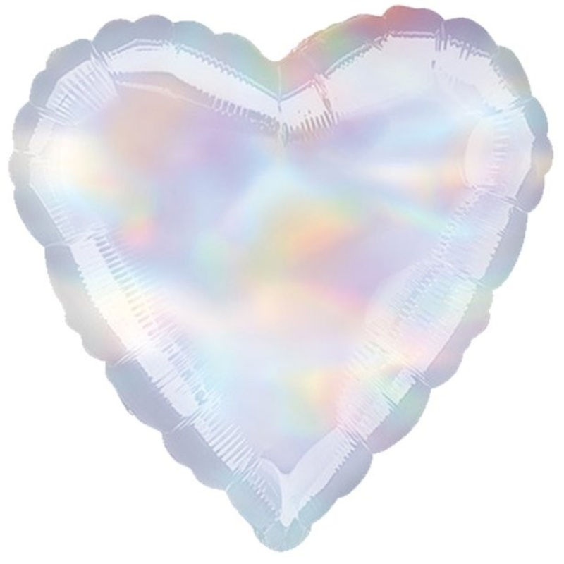 Mother-of-pearl heart foil balloon Shiny 46cm