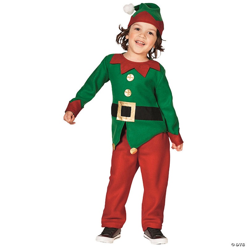 Northlight 24 Red and Green Elf Boy’s Costume With a Christmas Santa Hat – 4-6 Years