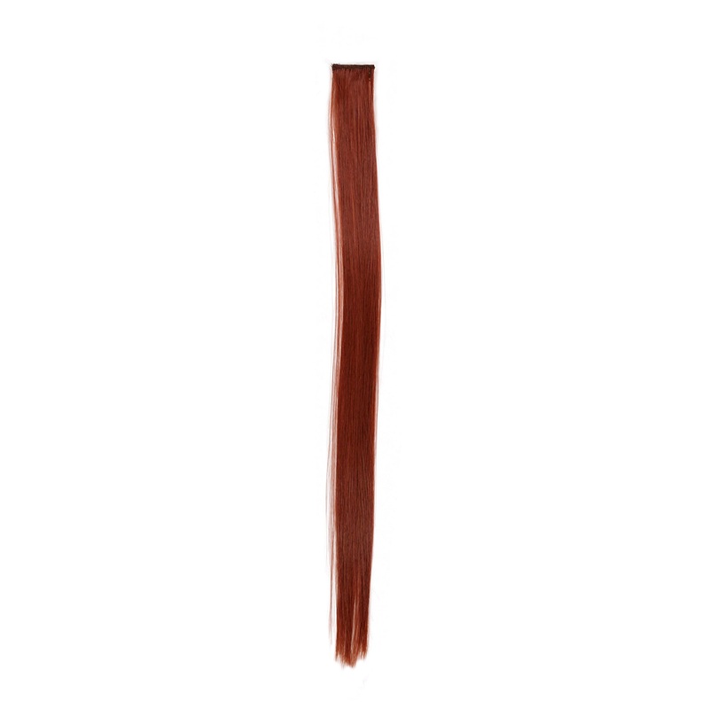 1 Clip Clip-In Strand Hair Extension Straight Red FKJ-1-350