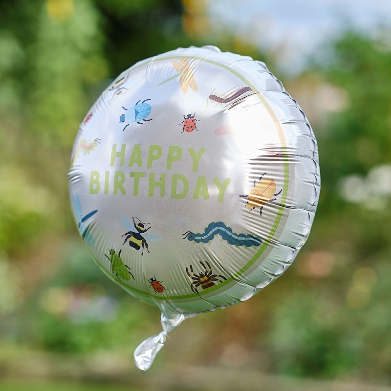 Colorful Beetle Parade Birthday Foil Balloon
