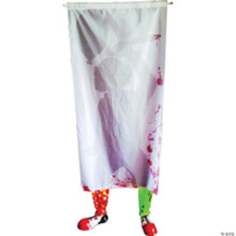Killer Clown Curtain with Feet