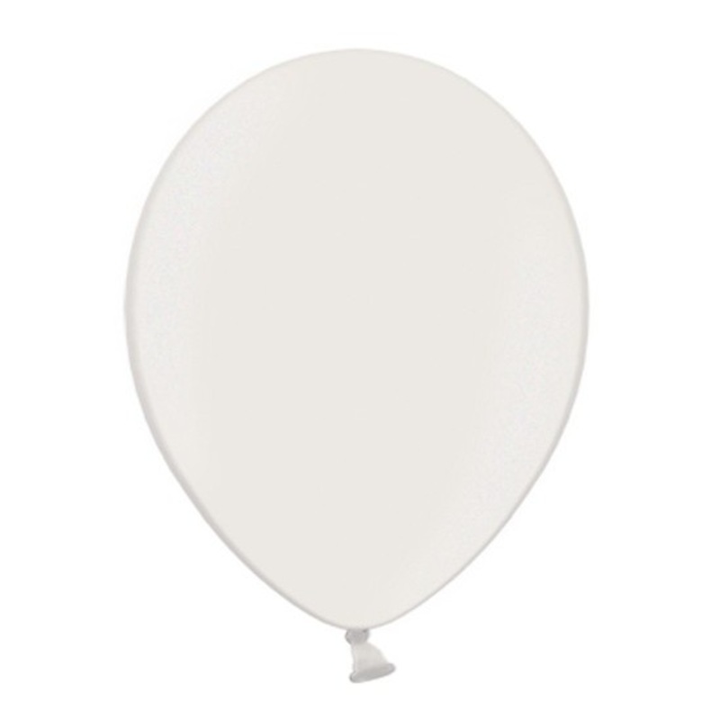 100 metallic balloons Bianco 13cm