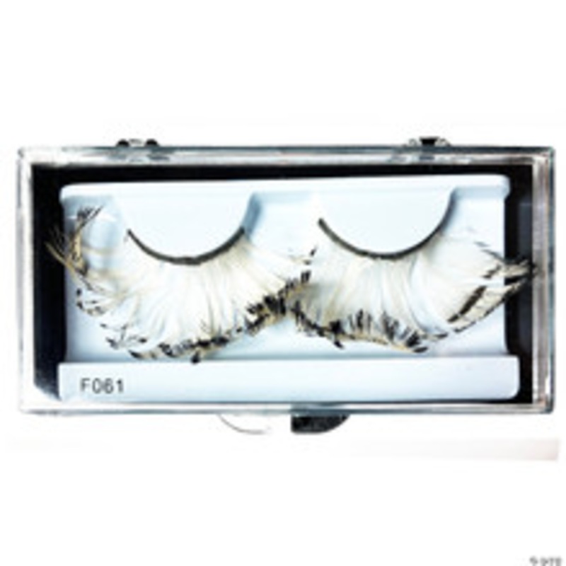 Eyelash Feather – White/Black