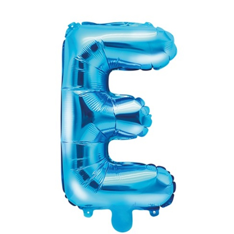 Foil balloon E azure blue 35cm