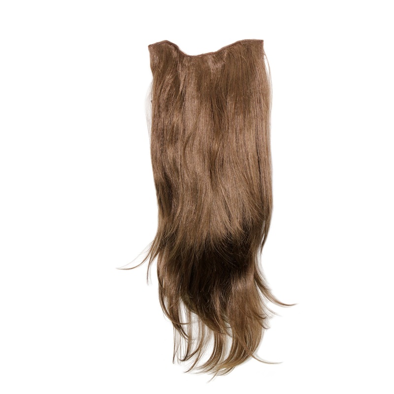 Hairpiece Halfwig 7 Clip In Extension very long straight light brown H9505