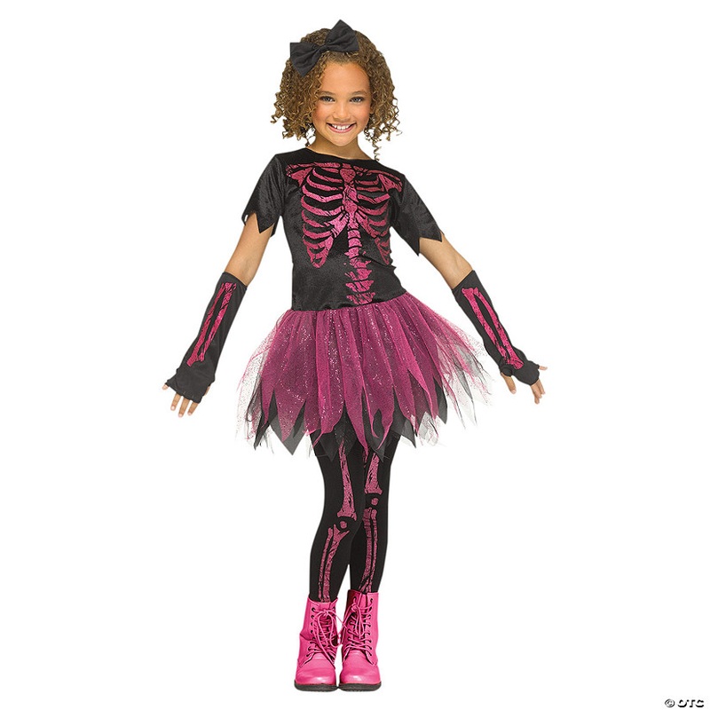 Skele-Girl Pink Child Costume|SMALL|MEDIUM|LARGE