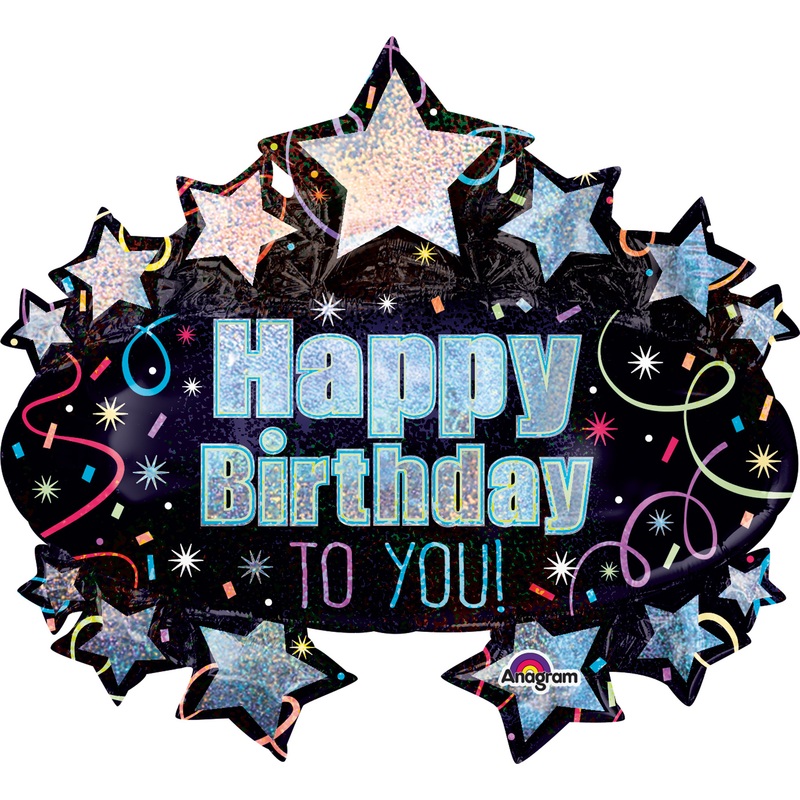 Brilliant Birthday Party foil balloon 78 x 71cm