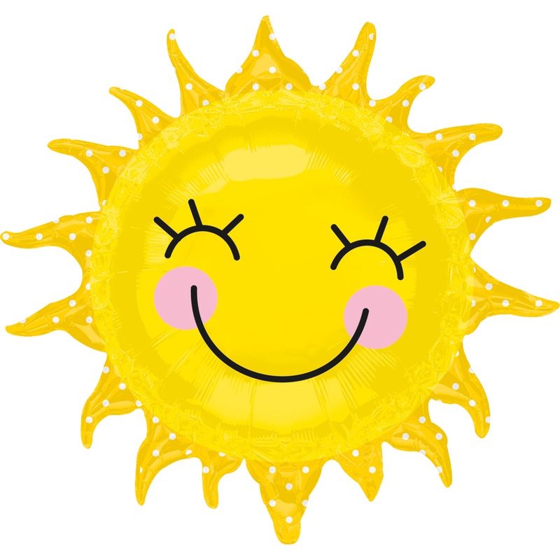 Happy Sun foil balloon 74 x 71cm