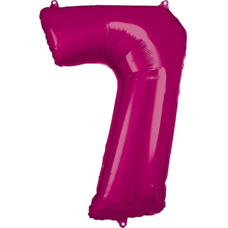 Number balloon 7 Metallic Pink 86cm