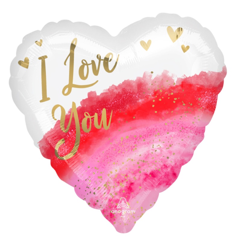 Pink Rainbow Love heart balloon