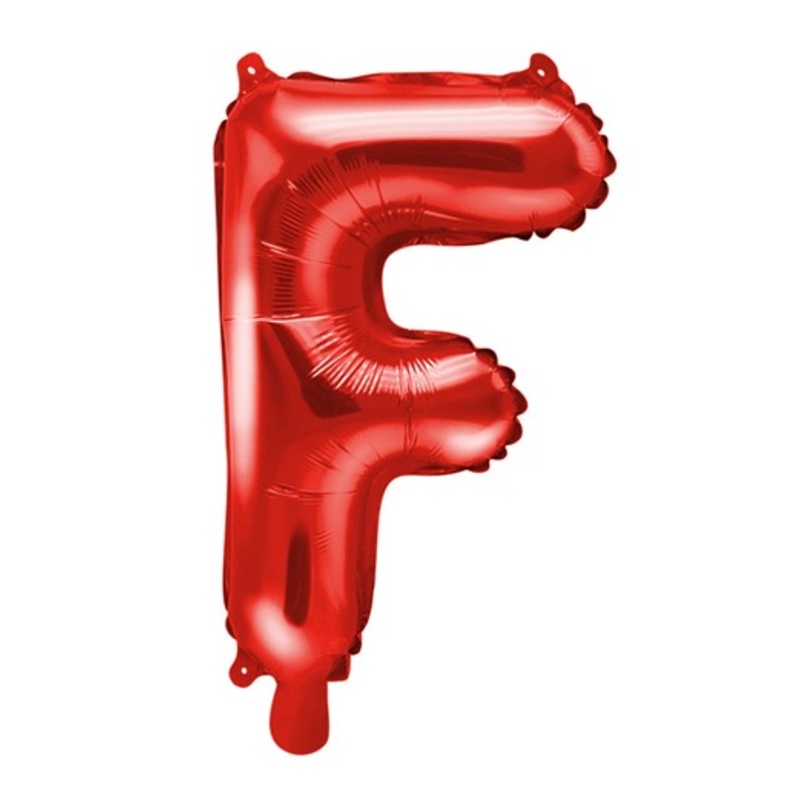 Red F letter balloon 35cm
